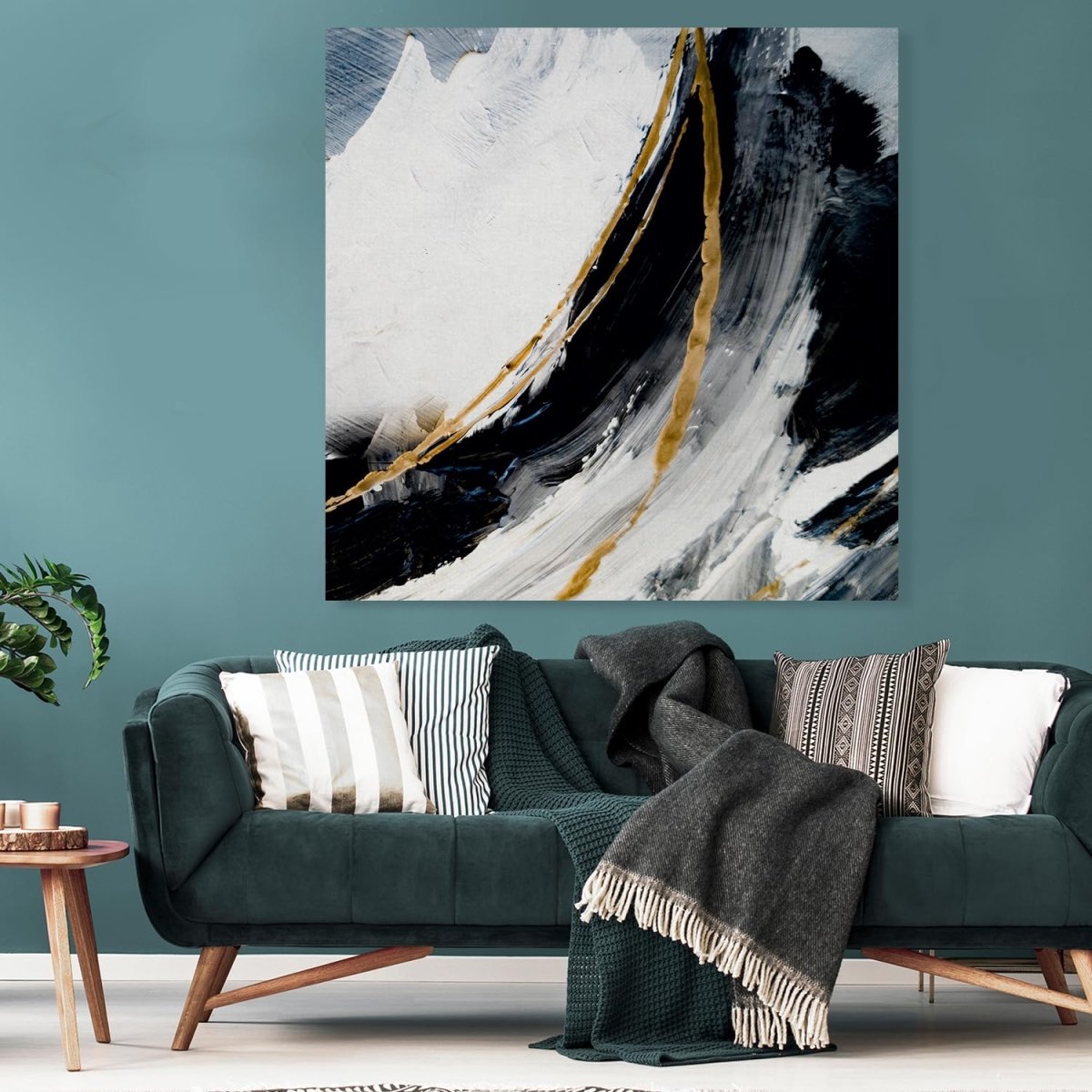 Whispers of Creation Abstract Canvas Wall Art (36 x 36 Inches)