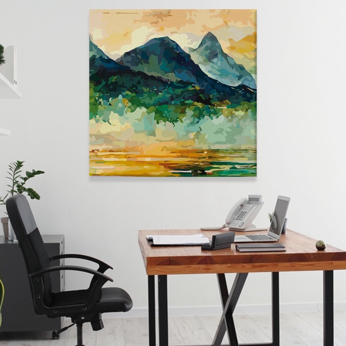 Whispers of the Cosmos Canvas Wall Painting (36 x 36 Inches)