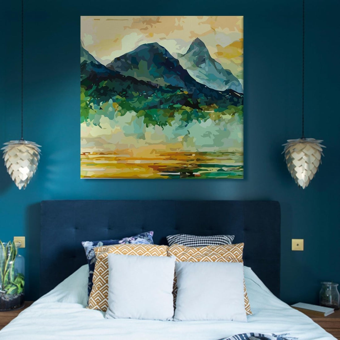 Whispers of the Cosmos Canvas Wall Painting (36 x 36 Inches)