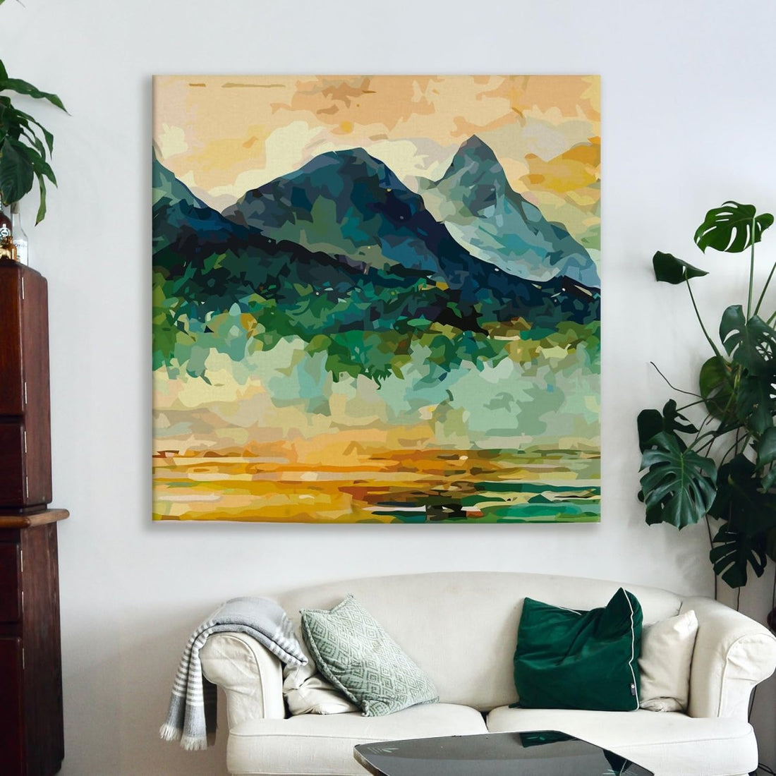 Whispers of the Cosmos Canvas Wall Painting (36 x 36 Inches)