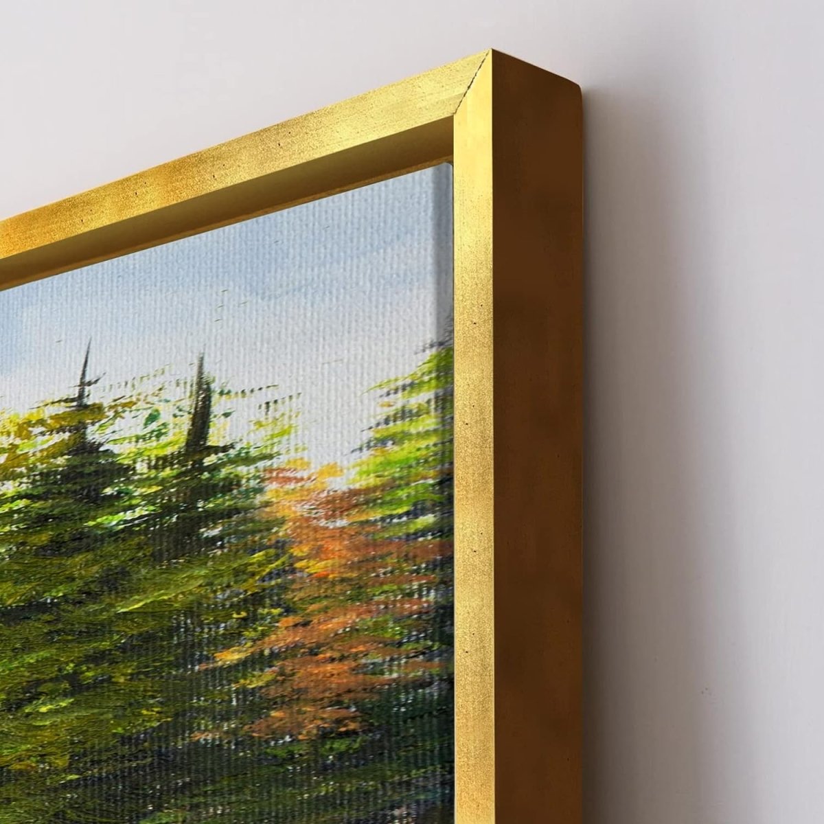 Willow at Dusk Framed Canvas Wall Art for Living Room (36 x 18 Inches)