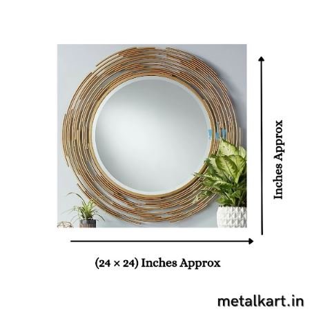 Wire Dream catcher Wall Mirror (24 x 24 Inches)