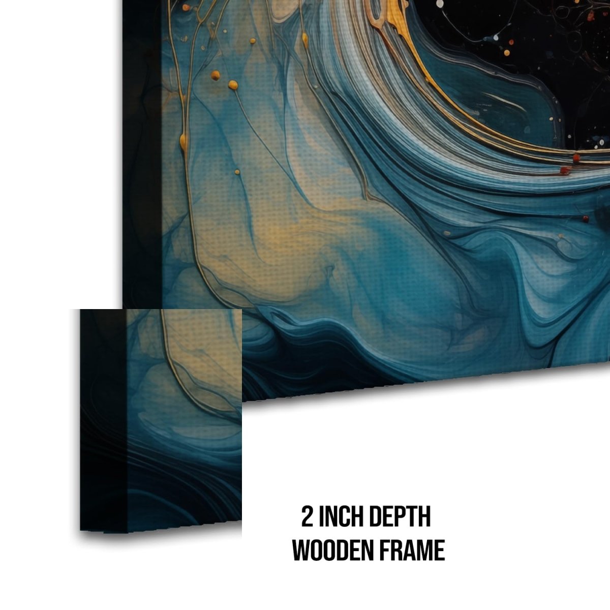 Yin and Yang Abstract Canvas Wall Art (48 x 36 Inches)